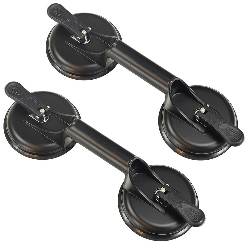 Genubi Industry 2 Pack Suction Cups Heavy Duty Aluminum Vacuum Plate Handle Glass Holder Hooks to Lift Large Glass/Tile Lifter/Moving Glass/Pad for Lifting/Dent Puller - Image 1